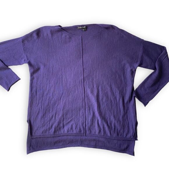 Eileen Fisher Gauzy Cowl Neck Sweater Merino Wool Minimalist Old Money Pullover - Picture 4 of 12